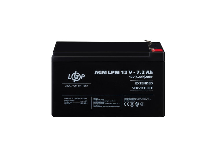 Акумулятор AGM LPM 12V - 7.2 Ah