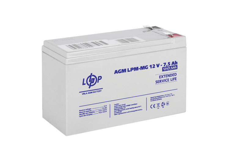 Аккумулятор мультигелевый LPM-MG 12V - 7.5 Ah
