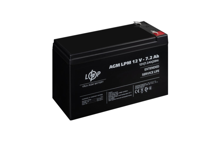Акумулятор AGM LPM 12V - 7.2 Ah