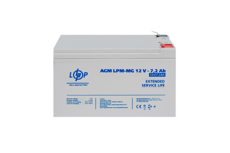 Аккумулятор мультигелевый LPM-MG 12V - 7.2 Ah