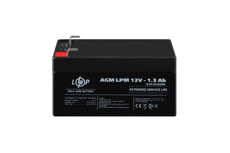 Аккумулятор AGM LPM 12V - 1.3 Ah