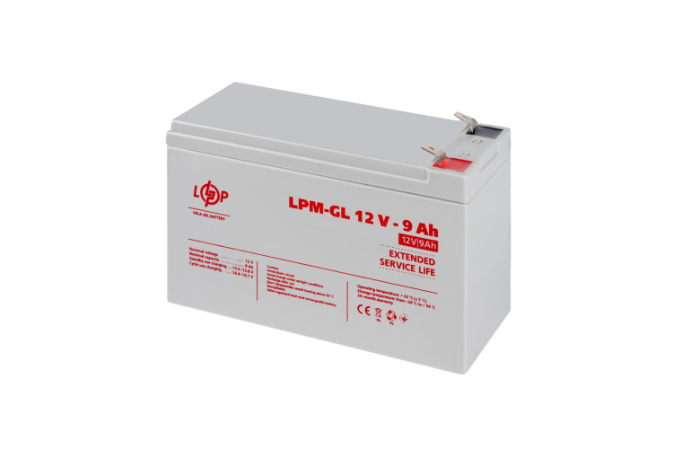 Аккумулятор гелевый LPM-GL 12V - 9 Ah