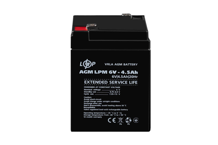 Акумулятор AGM LPM 6V - 4.5 Ah
