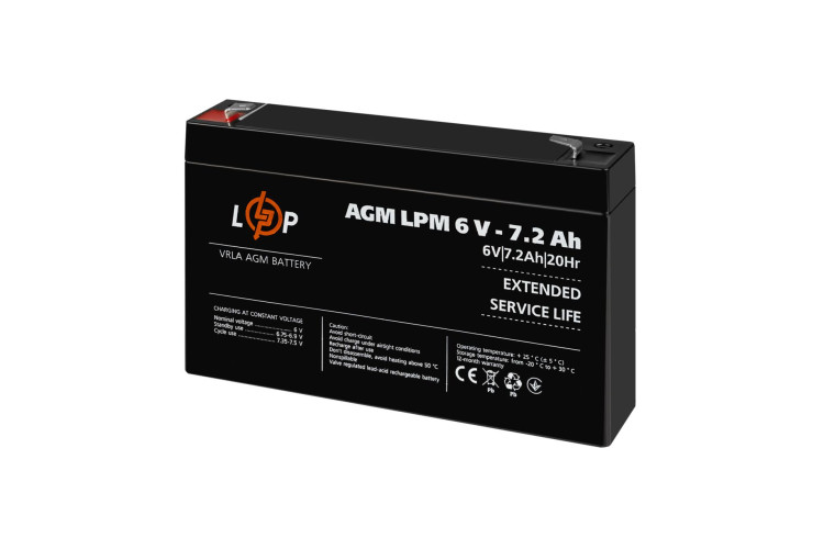 Аккумулятор AGM LPM 6V - 7.2 Ah
