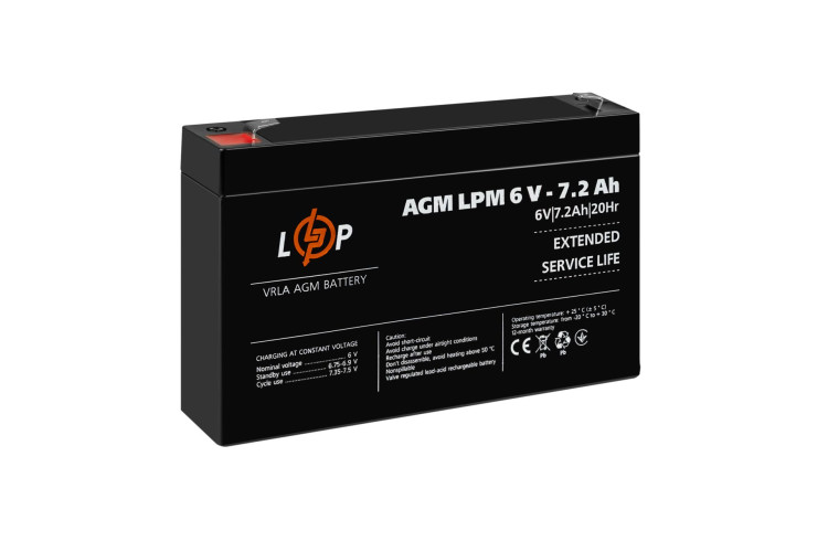 Аккумулятор AGM LPM 6V - 7.2 Ah