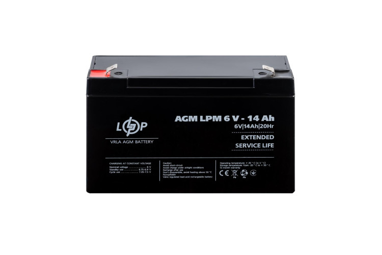 Аккумулятор AGM LPM 6V - 14 Ah