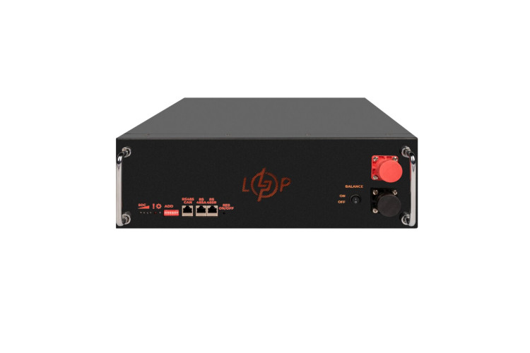 Аккумулятор LP LiFePO4 51,2V - 100 Ah (5120Wh) (BMS SP 100A/50А) RM RS485/CAN LCD BL