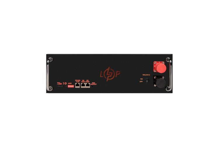 Аккумулятор LP LiFePO4 51,2V - 100 Ah (5120Wh) (BMS SP 100A/50А) RM RS485/CAN LCD BL