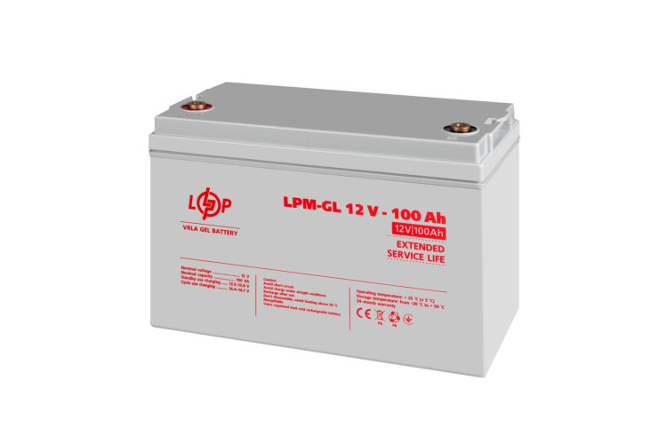 Аккумулятор гелевый LPM-GL 12V - 100 Ah