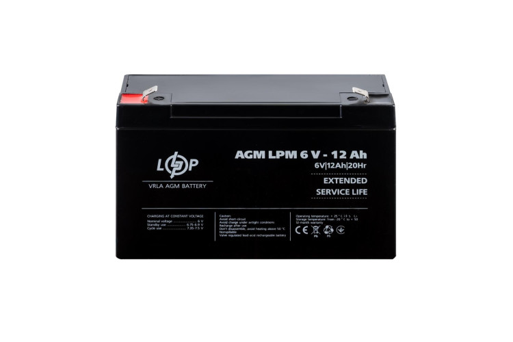 Аккумулятор AGM LPM 6V - 12 Ah