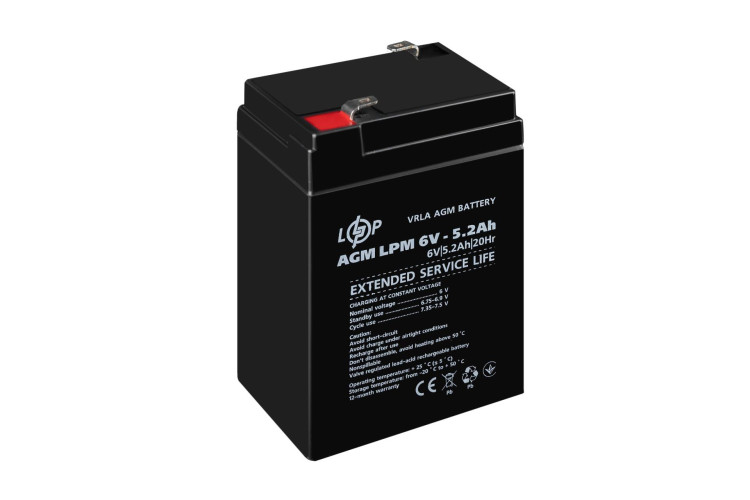 Акумулятор AGM LPM 6V - 5.2 Ah