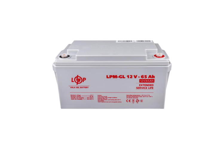 Аккумулятор гелевый LPM-GL 12V - 65 Ah