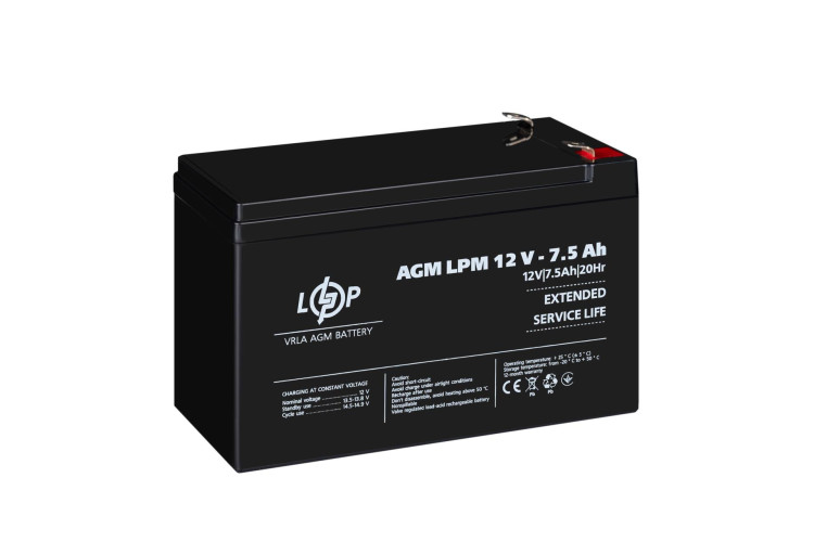 Акумулятор AGM LPM 12V - 7.5 Ah