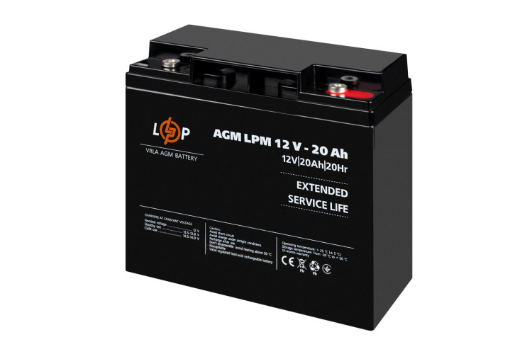 Аккумулятор AGM LPM 12V - 20 Ah под болт М5