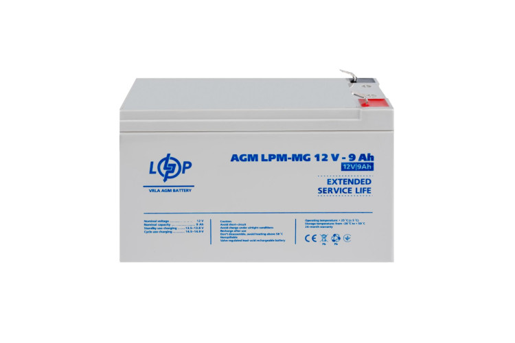 Аккумулятор мультигелевый LPM-MG 12V - 9 Ah