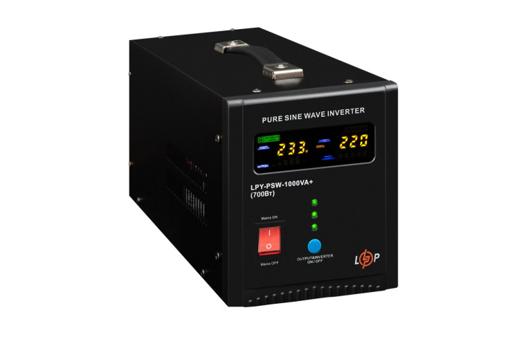 ИБП LogicPower LPY-PSW-1000VA+ (700Вт) 10A/20A с правильной синусоидой 12V