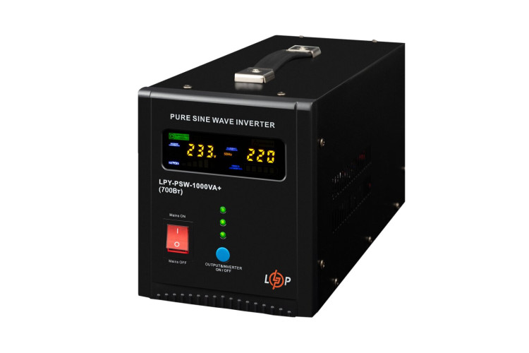 ИБП LogicPower LPY-PSW-1000VA+ (700Вт) 10A/20A с правильной синусоидой 12V