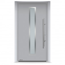 Входные двери под размер Thermo65 700S, RAL 9006, Белый алюминий