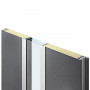 Входные двери 1000x2100 мм IsoPro IP 015, RAL 9006, Белый алюминий
