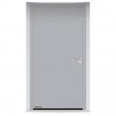 Входные двери 1000x2100 мм IsoPro IP 010, RAL 9006, Белый алюминий
