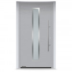 Входные двери 1000x2100 мм IsoPro IP 700N, RAL 9006, Белый алюминий