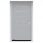 Входные двери 1150x2200 мм IsoPro IP 015, RAL 9006, Белый алюминий
