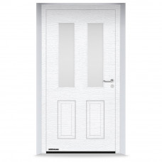 Входные двери 1100x2100 мм IsoPro IP 410S, RAL 9016, Белый матовый