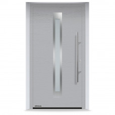 Входные двери 1150x2200 мм IsoPro IP 770S, RAL 9006, Белый алюминий