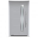 Входные двери 1150x2200 мм IsoPro IP 780S, RAL 9006, Белый алюминий