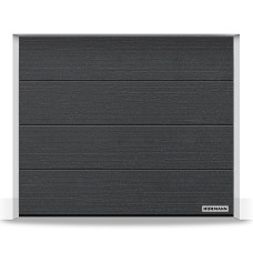 Гаражные секционные ворота RenoMatic 3000x3000 мм, L-гофр, Slategrain, CH 703, Антрацитовый металлик