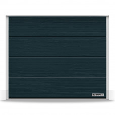 Гаражные секционные ворота RenoMatic 2750x2500 мм, L-гофр, Slategrain, RAL 7016, Антрацитовый серый матовый