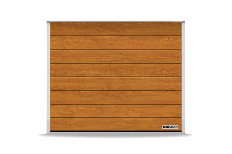 Гаражные секционные ворота RenoMatic 2750x2125 мм, М-гофр, Decocolor, Золотой дуб