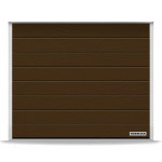 Гаражные секционные ворота RenoMatic 5500x2125 мм, М-гофр, Woodgrain, RAL 8028, Терракотовый