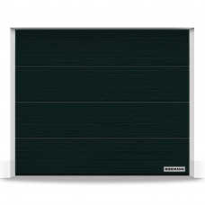 Гаражные секционные ворота RenoMatic 2750x2500 мм, L-гофр, Slategrain, CH 9005, Глубокий черный