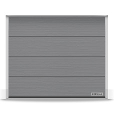Гаражные секционные ворота RenoMatic 2750x2125 мм, L-гофр, Slategrain, RAL 9007, Серый алюминий