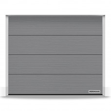 Гаражные секционные ворота RenoMatic 3000x2125 мм, L-гофр, Slategrain, RAL 9007, Серый алюминий