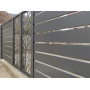 Забор РАНЧО с матовым покрытием, металл 0.45мм, ламель 80х20, зазор 30мм, односторонняя заводская покраска RAL 8019 (серо-коричневый)