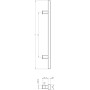 Ручка скоба WALA Q10 1600/1300.90 (половинка) труба 40*20 нержавіюча сталь М304