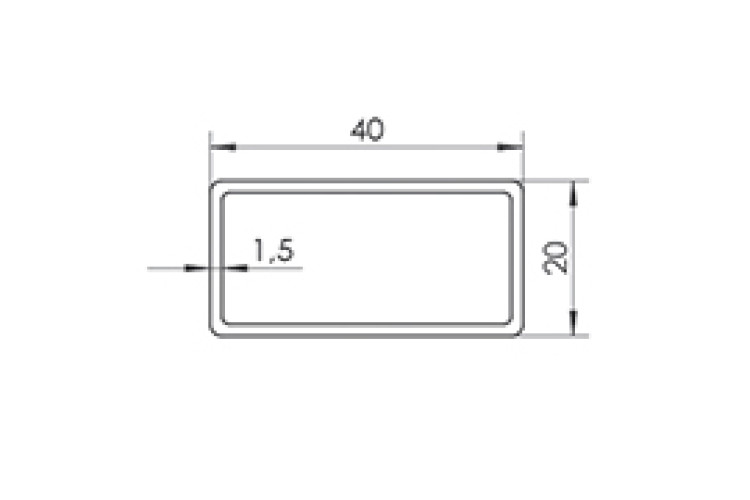 Ручки скоби WALA Q45RX 1000/800.45 (комплект) труба 40*20 нержавіюча сталь М304