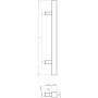 Ручки скобы WALA QA10 1800/1300.90 (комплект) труба 40*40 черный матовый
